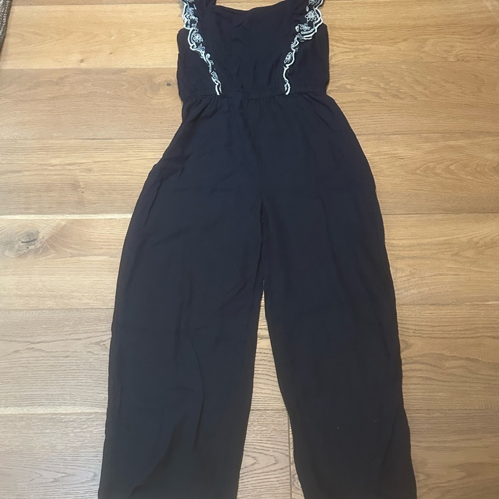 Old Navy Black Jumpsuit with Embroidery